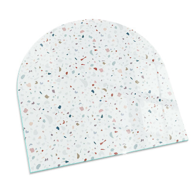 Semi oval glass hearth for stove Shapes in miniature