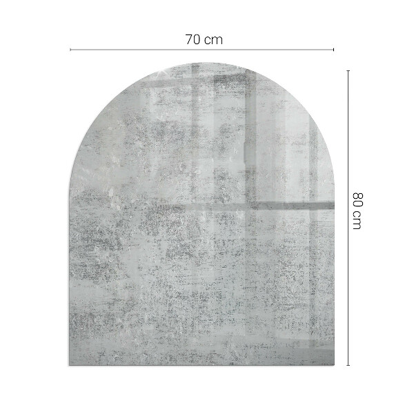 Semi oval glass hearth for stove Abstract background pattern