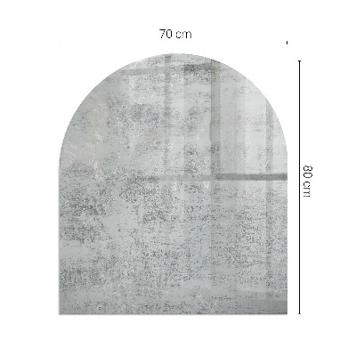 Semi oval glass hearth for stove Abstract background pattern