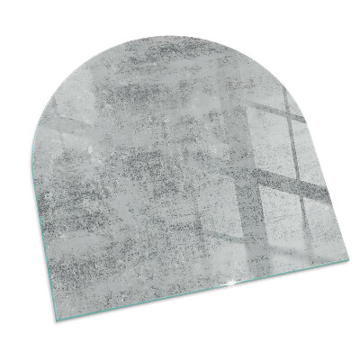 Semi oval glass hearth for stove Abstract background pattern