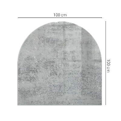 Semi oval glass hearth for stove Abstract background pattern