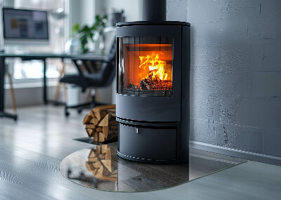 Half round tempered glass hearth Board colors in various shades