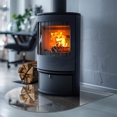 Half round tempered glass hearth Board colors in various shades