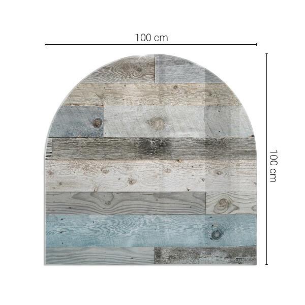 Half round tempered glass hearth Board colors in various shades