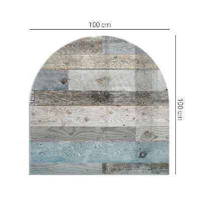 Half round tempered glass hearth Board colors in various shades