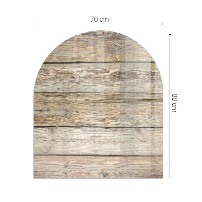 Half round tempered glass hearth Natural style boards