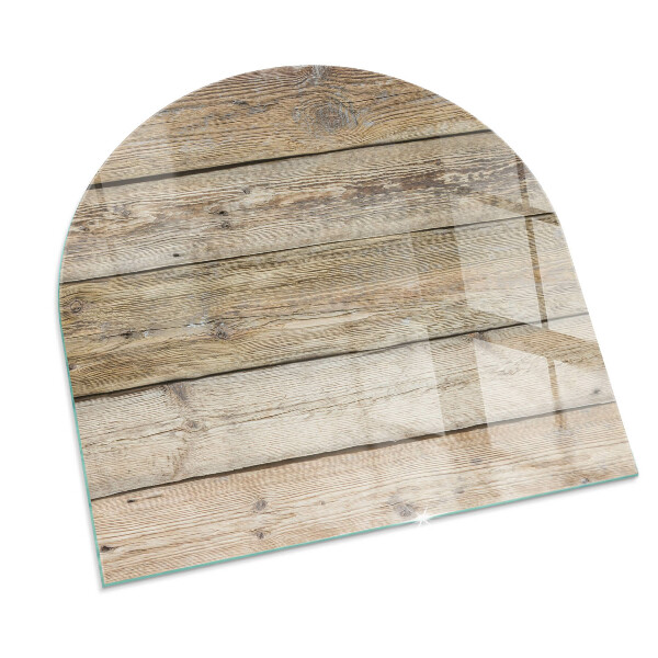 Half round tempered glass hearth Natural style boards