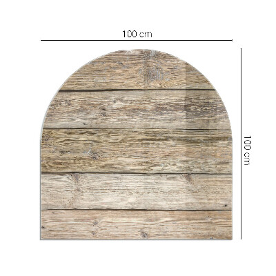 Half round tempered glass hearth Natural style boards