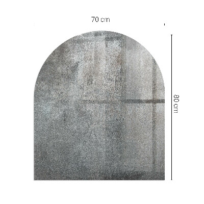 Half round glass hearth Raw structure pattern