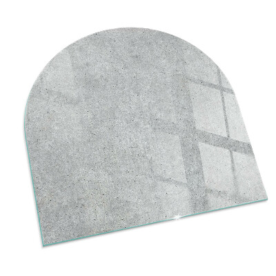Half round glass hearth Concrete texture in a raw style