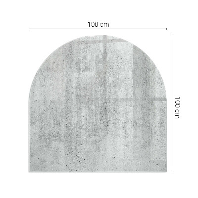 Half round tempered glass hearth Raw concrete structure