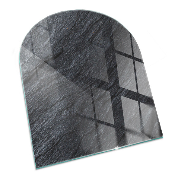 Half round tempered glass hearth Pattern of rocky structure