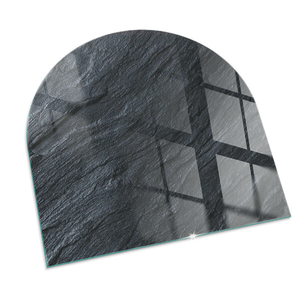 Half round tempered glass hearth Pattern of rocky structure