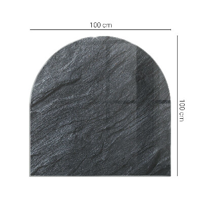 Half round tempered glass hearth Pattern of rocky structure