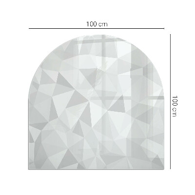Half round glass hearth Geometric abstraction in shapes