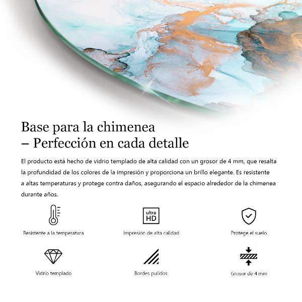 Half round glass hearth Pattern of three-dimensional shapes