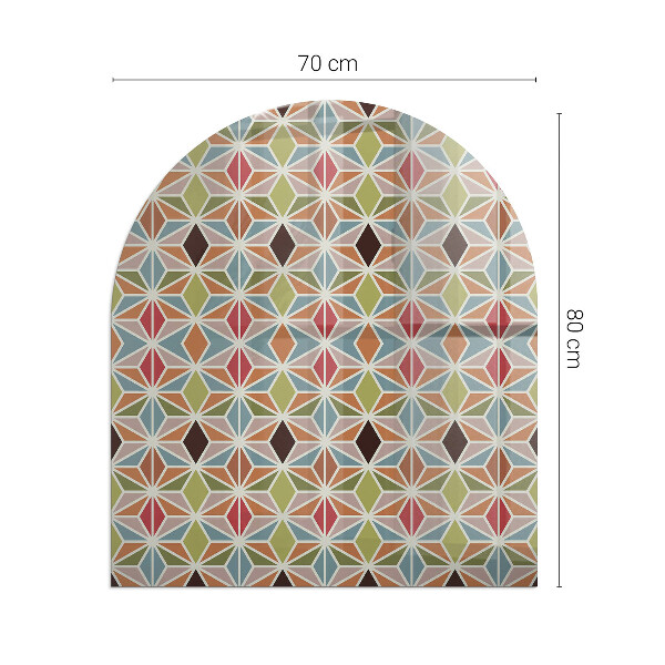 Half round glass hearth Polygonal patterns on the web