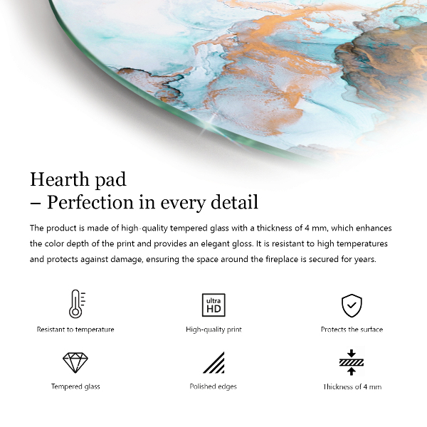 Half round glass hearth Polygonal patterns on the web