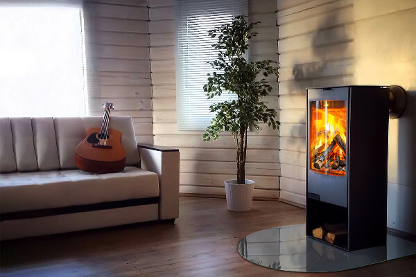 Semi oval glass hearth for stove Color: Dark Blue