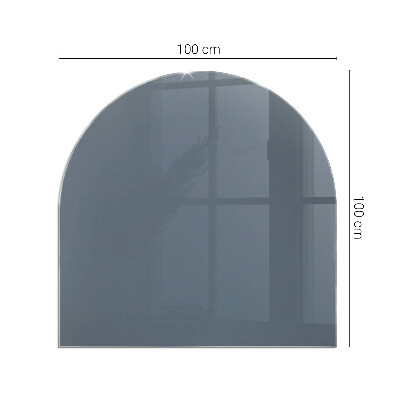 Semi oval glass hearth for stove Color: Dark Blue