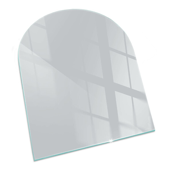 Half round tempered glass hearth Color Gray