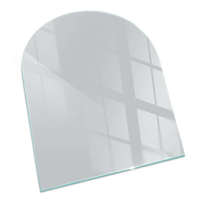 Half round tempered glass hearth Color Gray