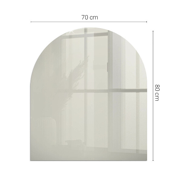 Half round tempered glass hearth Light Cream Color