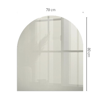 Half round tempered glass hearth Light Cream Color
