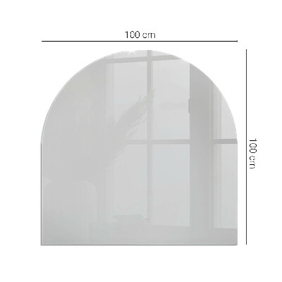 Semi oval glass hearth for stove Color Gray