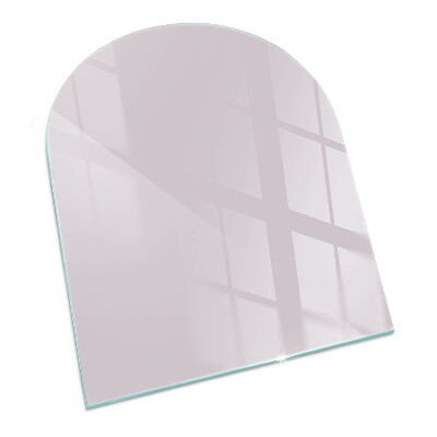 Half round tempered glass hearth Color Light Purple