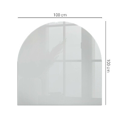 Half round glass hearth Color Gray