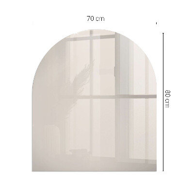 Half round tempered glass hearth Color Pale Pink