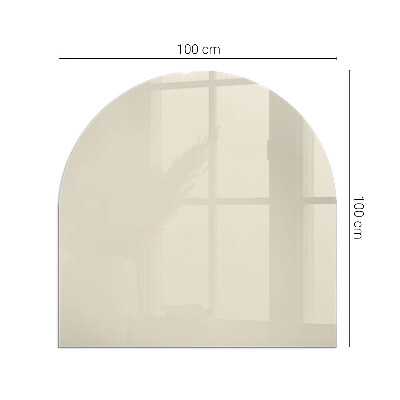 Half round glass hearth Color Beige