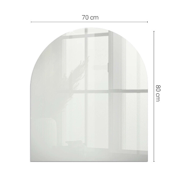 Half round tempered glass hearth Color Gray