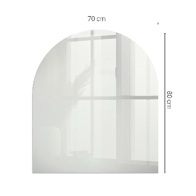 Half round tempered glass hearth Color Gray