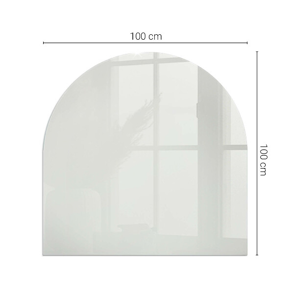 Half round tempered glass hearth Color Gray