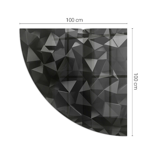 Quarter glass hearth stove Geometry in three dimensions