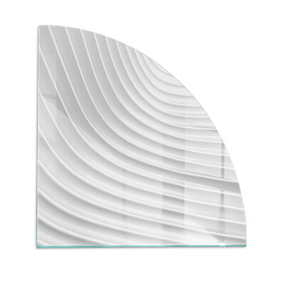 Corner glass hearth for wood burner Waves of subtle shapes