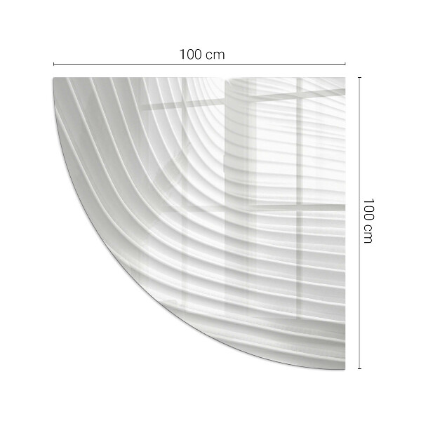 Corner glass hearth for wood burner Waves of subtle shapes