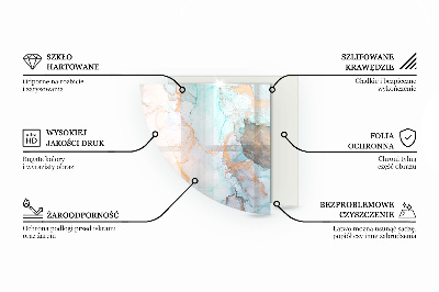 Corner glass hearth Abstract cloud forms in solids