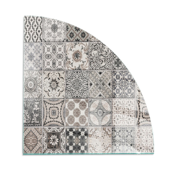 Quarter glass hearth stove Tiled decorative patterns