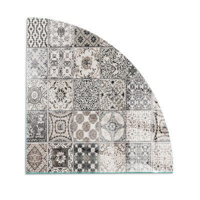 Quarter glass hearth stove Tiled decorative patterns