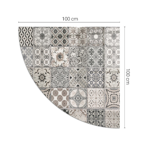 Quarter glass hearth stove Tiled decorative patterns