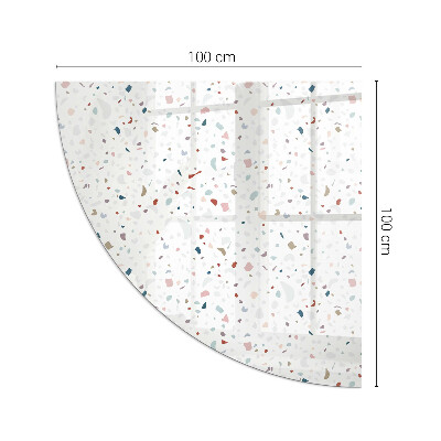 Corner glass hearth for wood burner Shapes in miniature