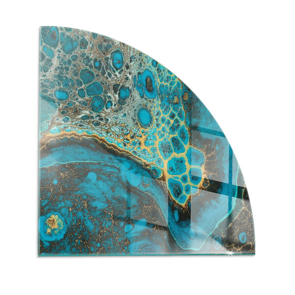 Quarter glass hearth stove Organic pattern in an abstract style