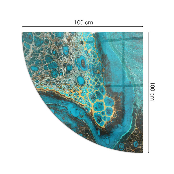 Quarter glass hearth stove Organic pattern in an abstract style