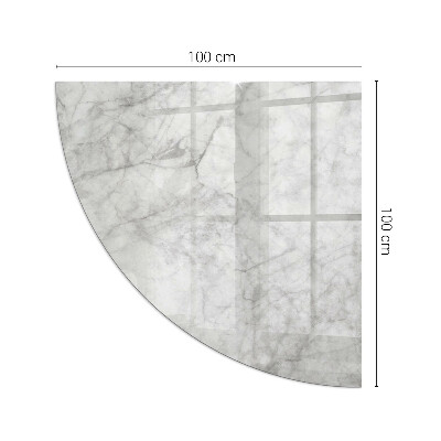 Corner glass hearth for wood burner Marble texture in an elegant style