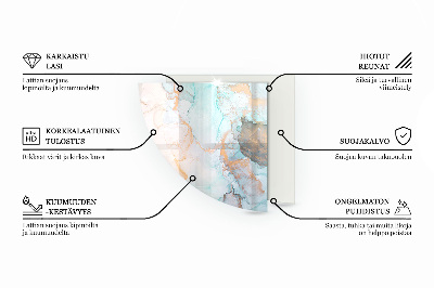 Corner glass hearth Raw structure pattern