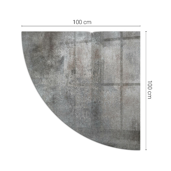 Corner glass hearth Raw structure pattern