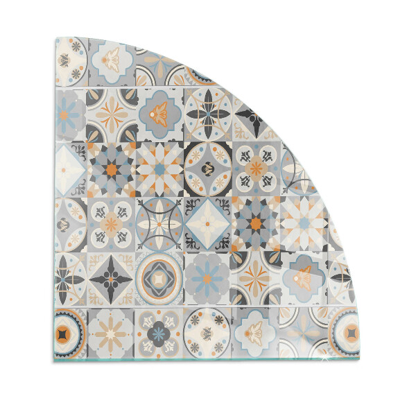 Quarter glass hearth stove Mosaic patterns in tiled shapes